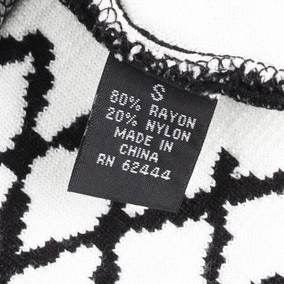 Nicole Miller Artelier Black & White Peplum Double Knit Tank Top Small - Picture 9 of 11